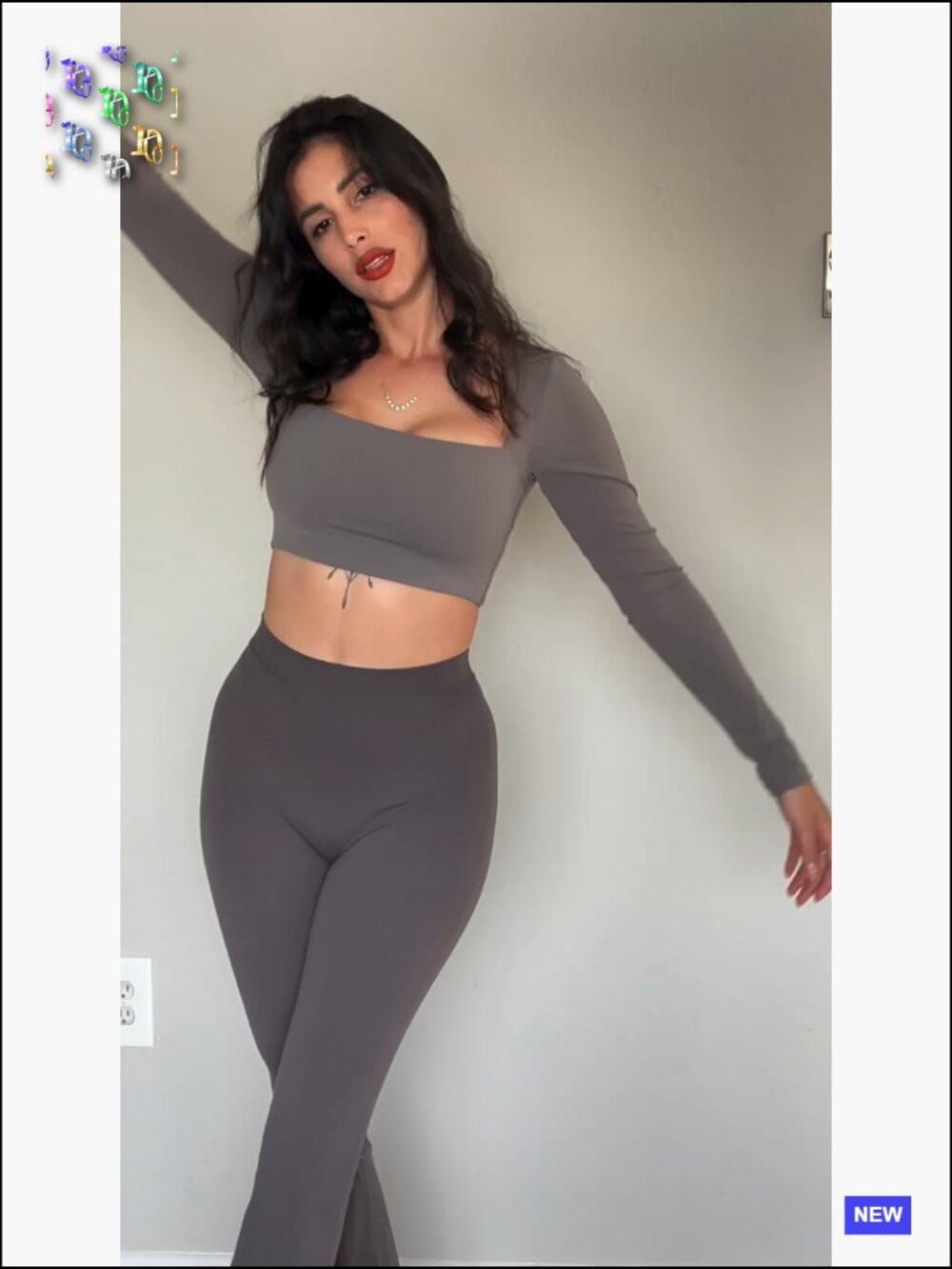 Scrunch Flare Leggings V Back Butt Lifting Wide Leg High Waist 31.5" Gym - Picture 7 of 7